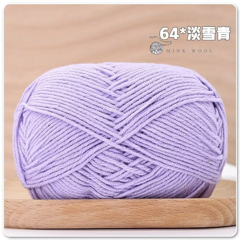 4ply Milk Cotton Hand Knitting/Crochet Cotton Yarn for Scarf/Sweater/Hat Benang Kait Milk Cotton Combed Milk Cotton 精梳棉