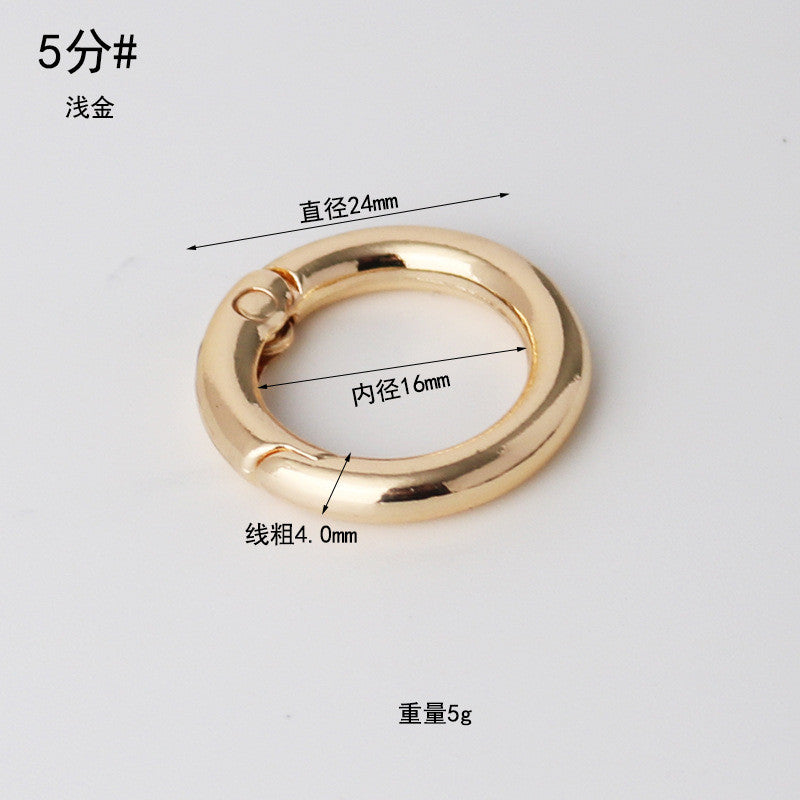 O Ring / Bag Accessories/ Metal Round Buckle/ Open Ring/ Spring Buckle/ Spring O Ring Buckle/ Key Buckle