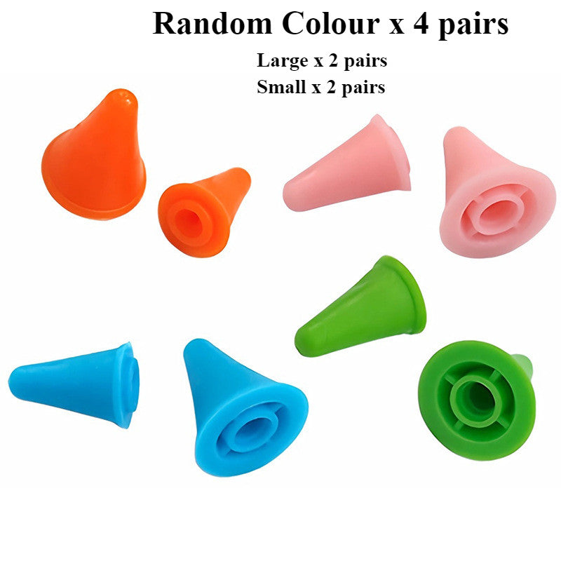 Ready Stock 4 pairs (8pcs) Anti-dropping Needle Cap Knitting Tool Knitting Needle Cap Colourful