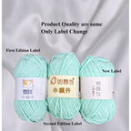 Polyester Crochet Yarn/ Benang Kait Lembut/ Soft Knitting Yarn/ Thin Chunky Yarn/ Ice Velvet Yarn/ 小萌仔冰条线