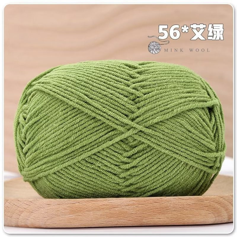 4ply Milk Cotton Hand Knitting/Crochet Cotton Yarn for Scarf/Sweater/Hat Benang Kait Milk Cotton Combed Milk Cotton 精梳棉