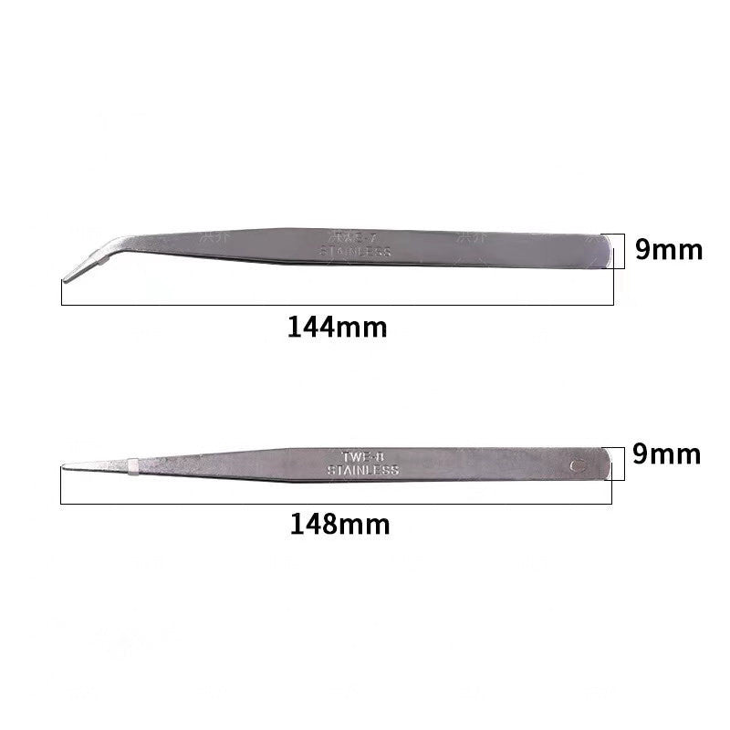 125/145mm Tweezers (Straight / Curve) Stainless Steel tweezers / Penyepit Benang (Lurus / Bengkok)