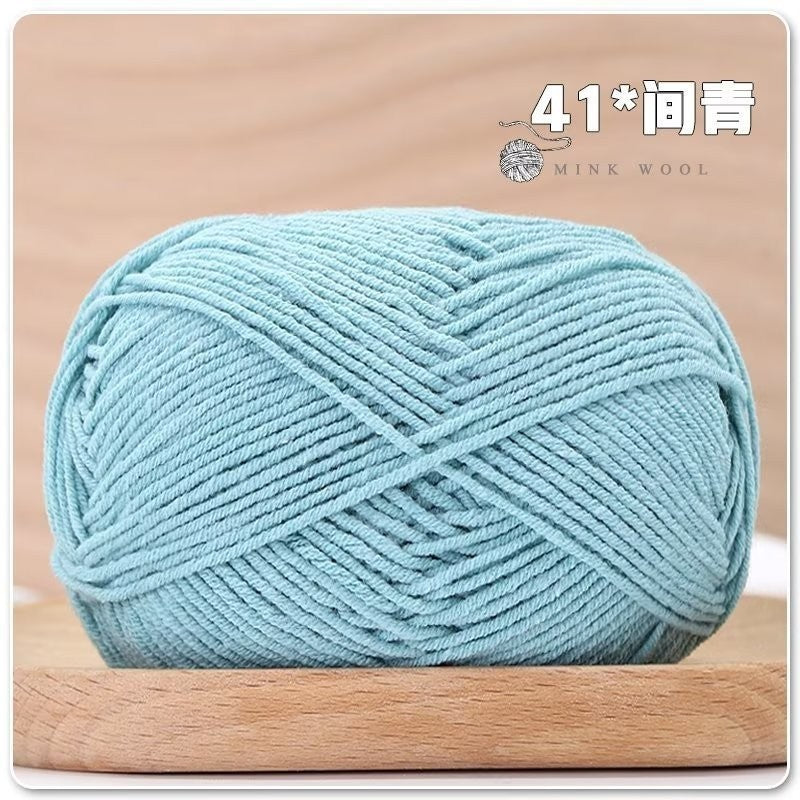 4ply Milk Cotton Hand Knitting/Crochet Cotton Yarn for Scarf/Sweater/Hat Benang Kait Milk Cotton Combed Milk Cotton 精梳棉