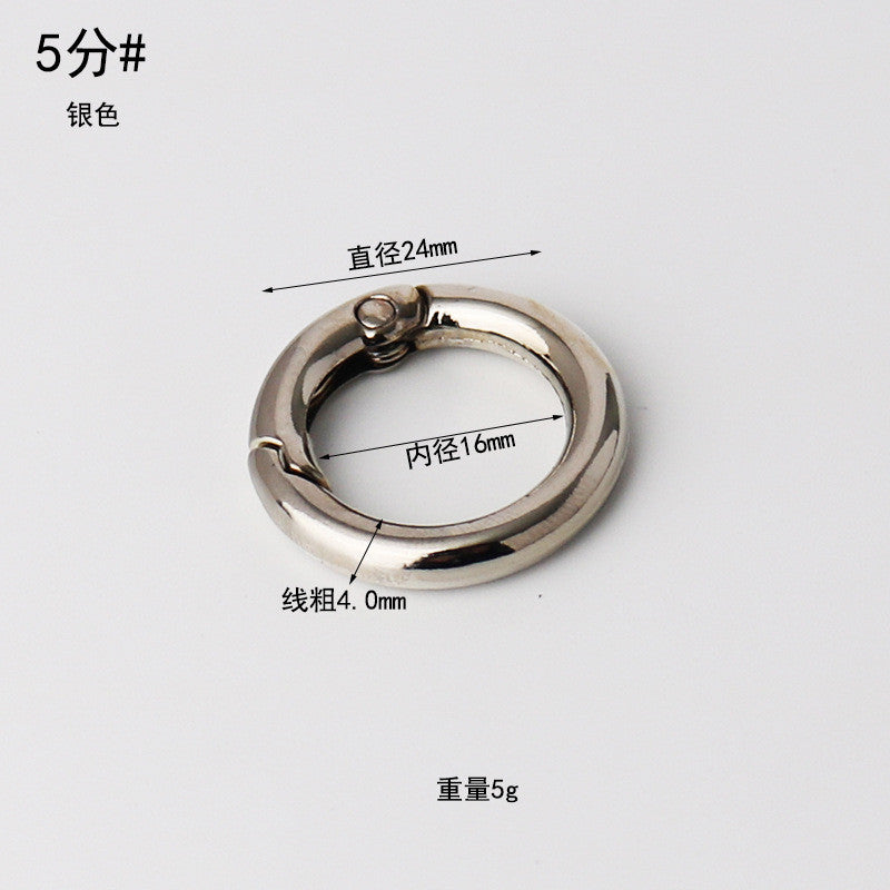 O Ring / Bag Accessories/ Metal Round Buckle/ Open Ring/ Spring Buckle/ Spring O Ring Buckle/ Key Buckle