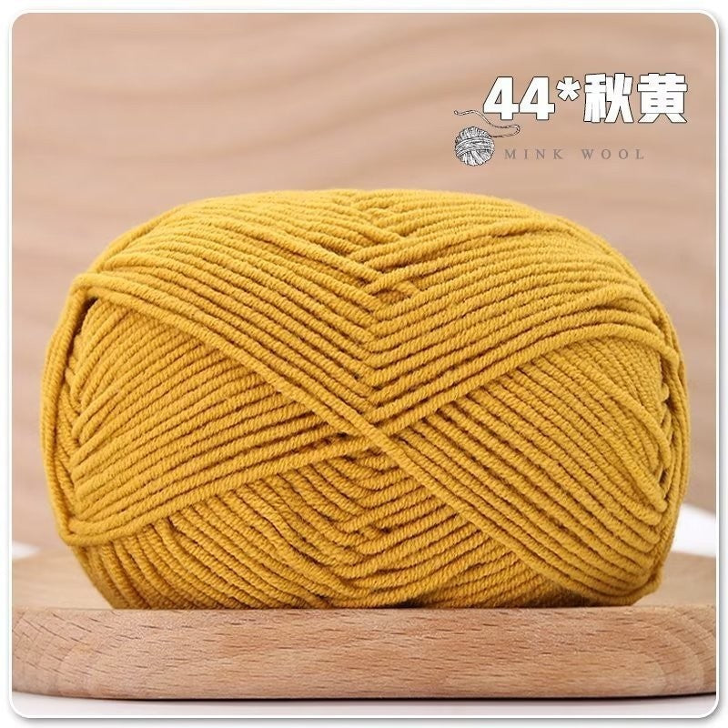 4ply Milk Cotton Hand Knitting/Crochet Cotton Yarn for Scarf/Sweater/Hat Benang Kait Milk Cotton Combed Milk Cotton 精梳棉