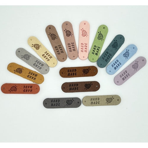 5pcs Handmade Microfiber Label Tag / Color Tag/ handmade Label/ Handmade Tag 彩色手工制作标签