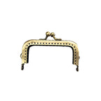 Glossy Square Shape Kiss Lock Bronze Colour Wallet Purse Frame DIY Crochet Purse Accessories Sewing Clasp Purse 口金钱包包包配件