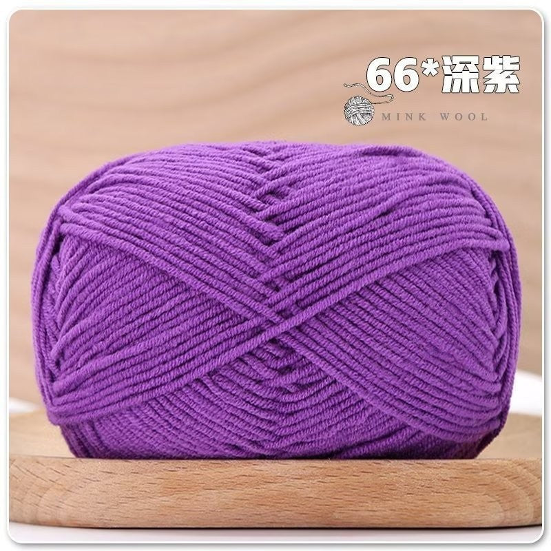 4ply Milk Cotton Hand Knitting/Crochet Cotton Yarn for Scarf/Sweater/Hat Benang Kait Milk Cotton Combed Milk Cotton 精梳棉