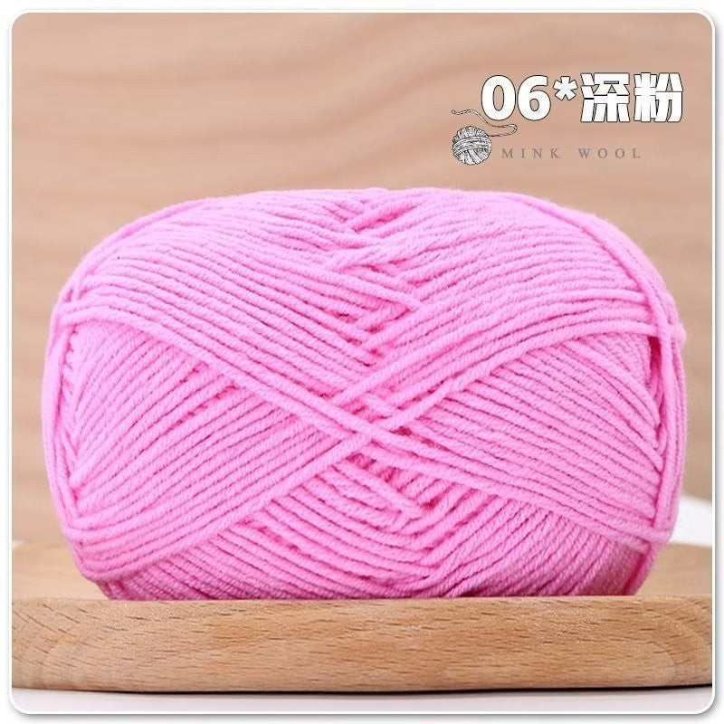 4ply Milk Cotton Hand Knitting/Crochet Cotton Yarn for Scarf/Sweater/Hat Benang Kait Milk Cotton Combed Milk Cotton 精梳棉