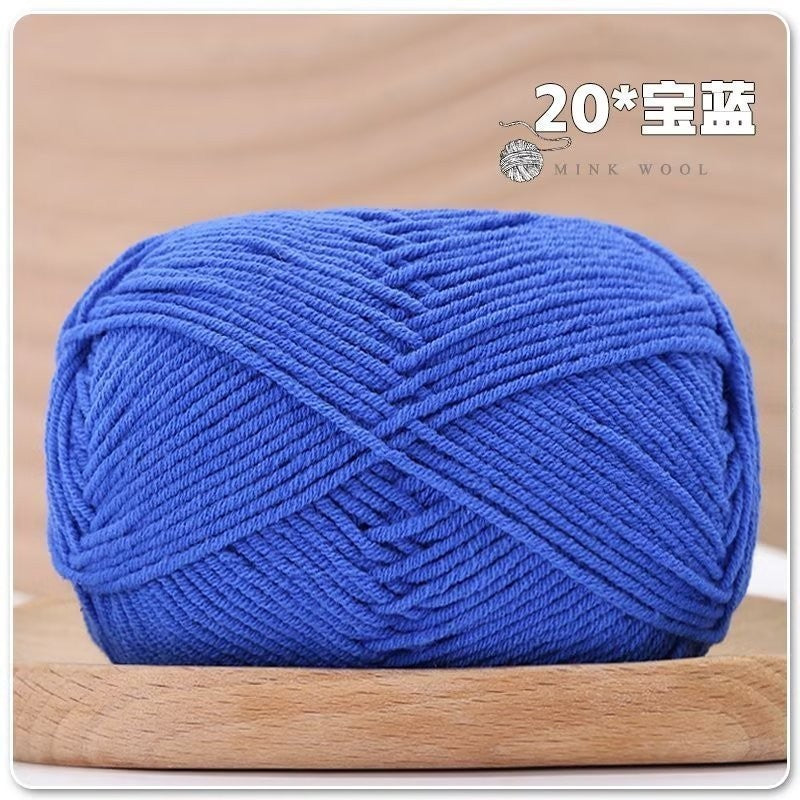 4ply Milk Cotton Hand Knitting/Crochet Cotton Yarn for Scarf/Sweater/Hat Benang Kait Milk Cotton Combed Milk Cotton 精梳棉