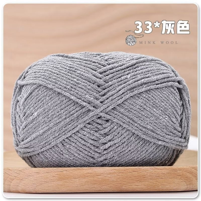 4ply Milk Cotton Hand Knitting/Crochet Cotton Yarn for Scarf/Sweater/Hat Benang Kait Milk Cotton Combed Milk Cotton 精梳棉