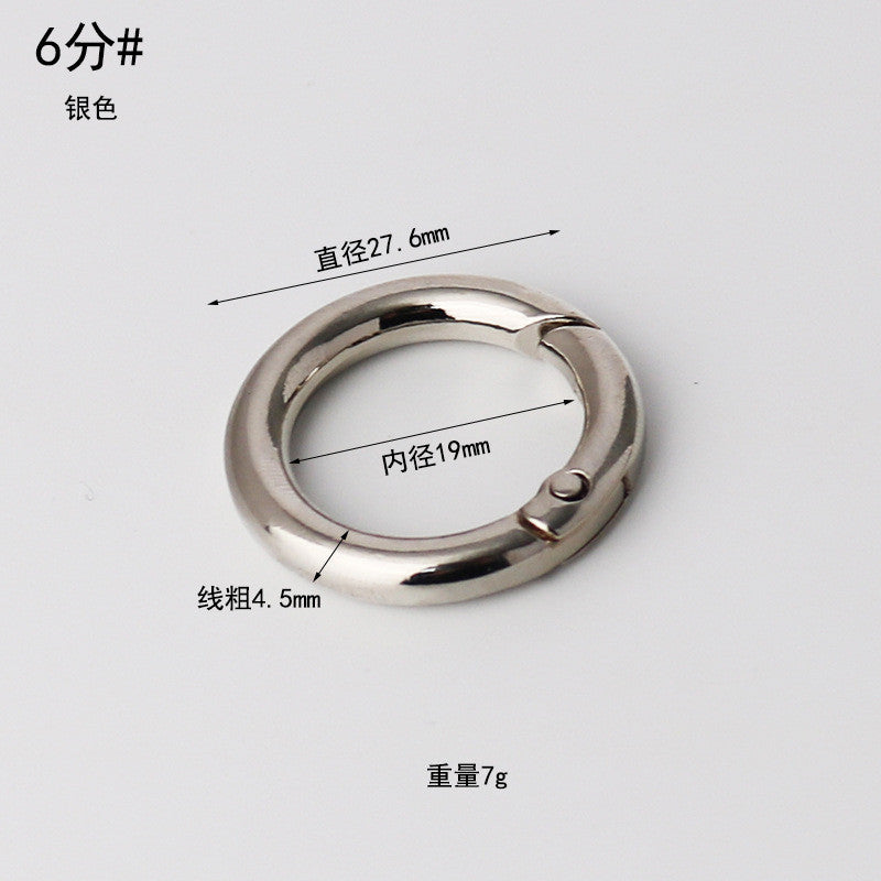 O Ring / Bag Accessories/ Metal Round Buckle/ Open Ring/ Spring Buckle/ Spring O Ring Buckle/ Key Buckle