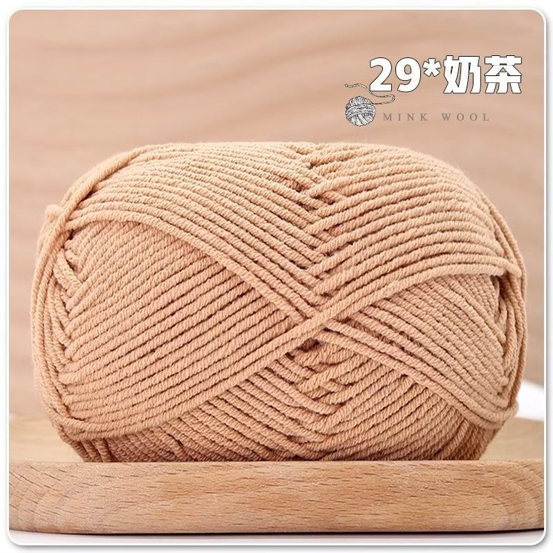 4ply Milk Cotton Hand Knitting/Crochet Cotton Yarn for Scarf/Sweater/Hat Benang Kait Milk Cotton Combed Milk Cotton 精梳棉