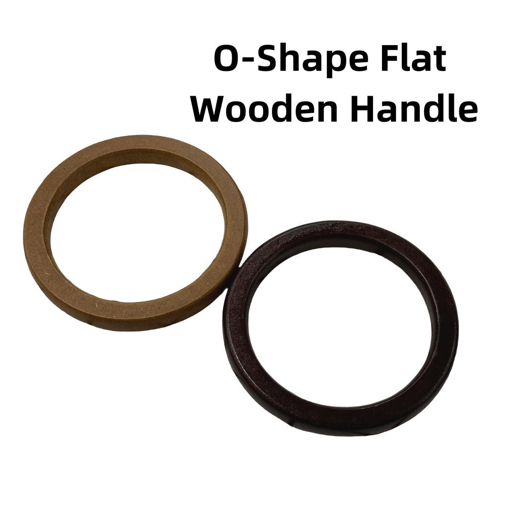 O shape Flat Wooden Handle for Handmade Handbag DIY Tote Purse Pemegang Beg Kayu O Handle