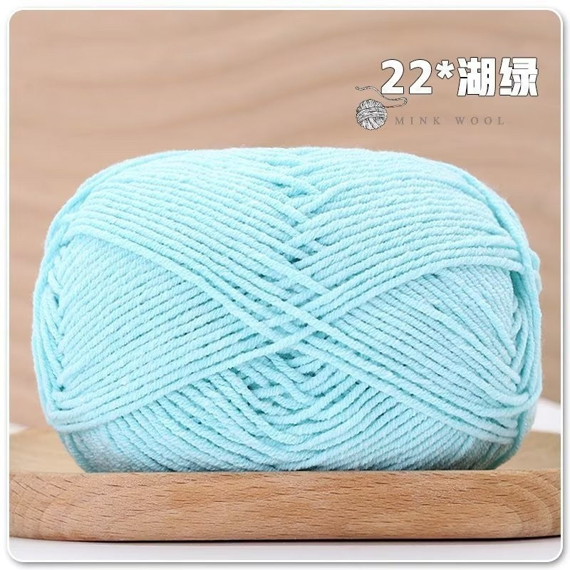 4ply Milk Cotton Hand Knitting/Crochet Cotton Yarn for Scarf/Sweater/Hat Benang Kait Milk Cotton Combed Milk Cotton 精梳棉