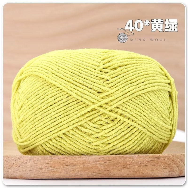 4ply Milk Cotton Hand Knitting/Crochet Cotton Yarn for Scarf/Sweater/Hat Benang Kait Milk Cotton Combed Milk Cotton 精梳棉