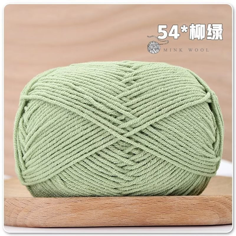 4ply Milk Cotton Hand Knitting/Crochet Cotton Yarn for Scarf/Sweater/Hat Benang Kait Milk Cotton Combed Milk Cotton 精梳棉