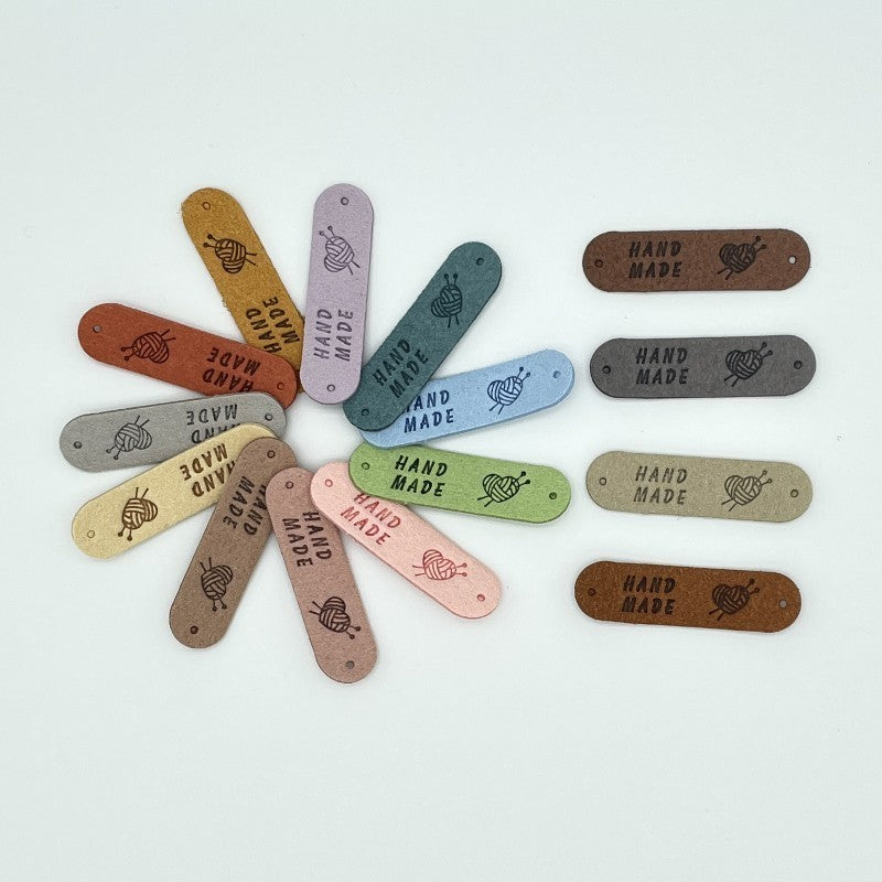 5pcs Handmade Microfiber Label Tag / Color Tag/ handmade Label/ Handmade Tag 彩色手工制作标签