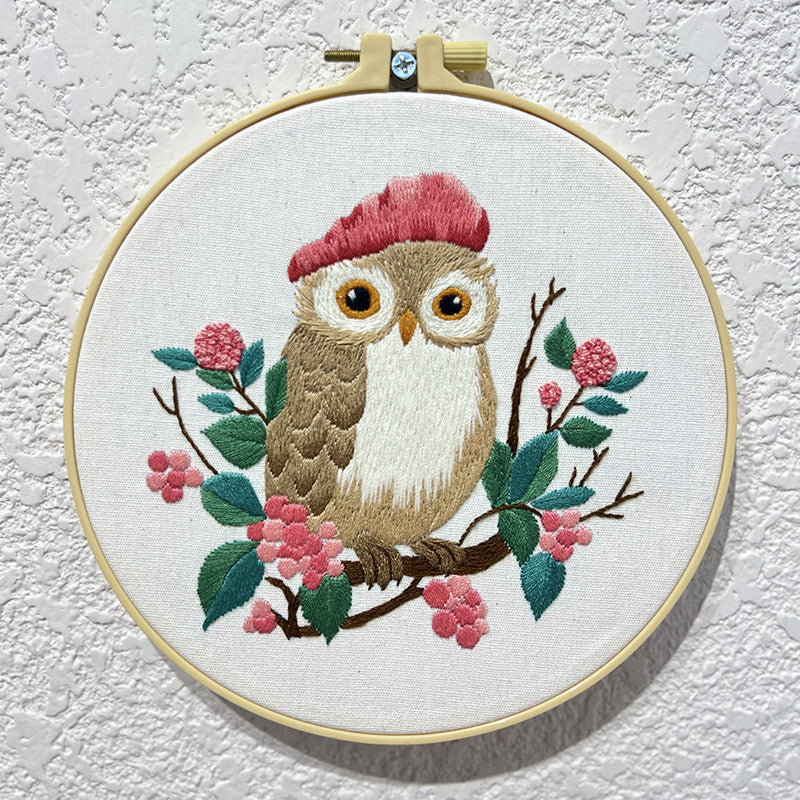Embroidery Kit/ Needlework for Beginner/ Set Sulaman Tangan /DIY cross stitch set / Embroidery Material Kit Bird /Owl
