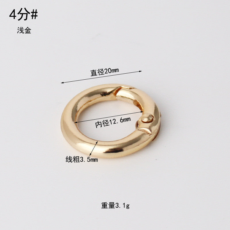 O Ring / Bag Accessories/ Metal Round Buckle/ Open Ring/ Spring Buckle/ Spring O Ring Buckle/ Key Buckle