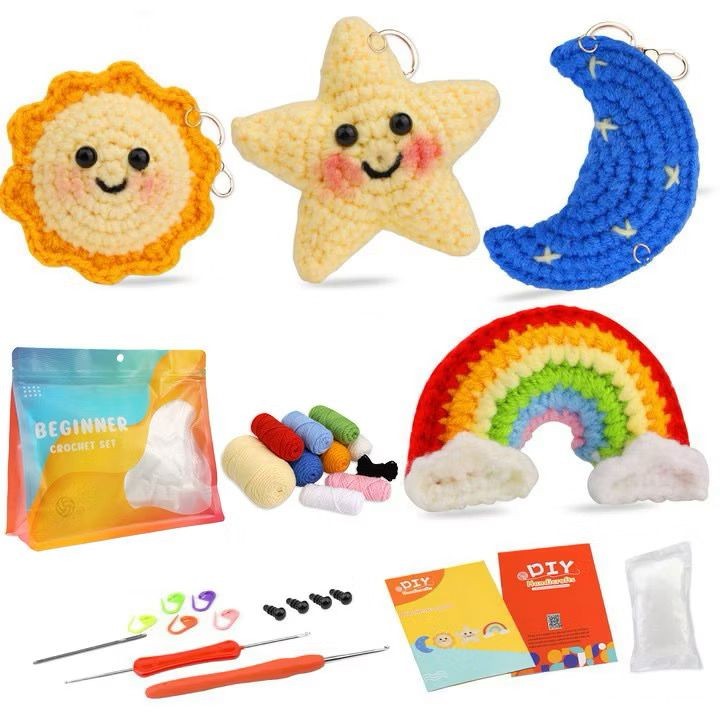 Beginner Crochet Material Kit- DIY Crochet Set-Full Knitting Tools- Crochet Starter Kit for Beginner