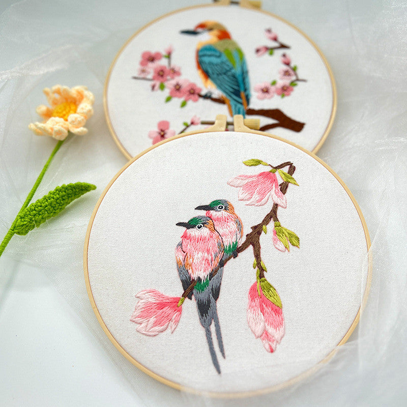 Embroidery Kit/ Needlework for Beginner/ Set Sulaman Tangan /DIY cross stitch set / Embroidery Material Kit Bird /Owl