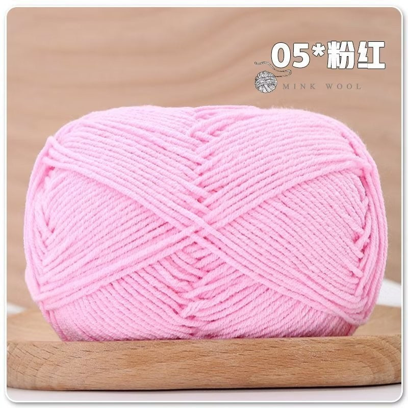 4ply Milk Cotton Hand Knitting/Crochet Cotton Yarn for Scarf/Sweater/Hat Benang Kait Milk Cotton Combed Milk Cotton 精梳棉