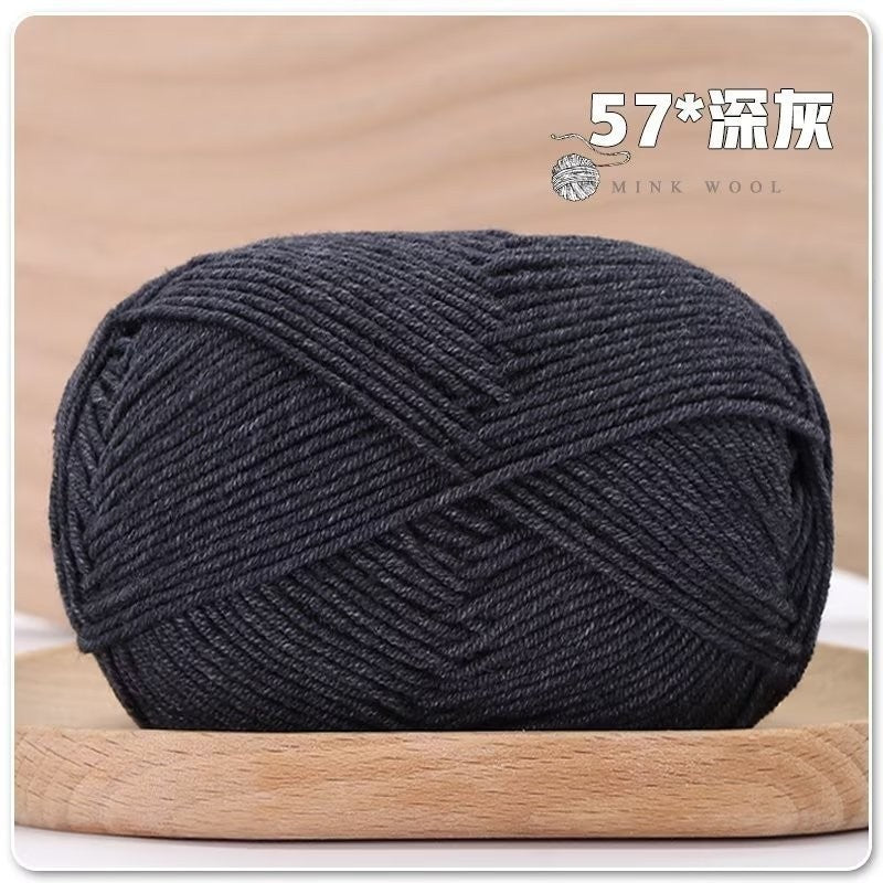 4ply Milk Cotton Hand Knitting/Crochet Cotton Yarn for Scarf/Sweater/Hat Benang Kait Milk Cotton Combed Milk Cotton 精梳棉