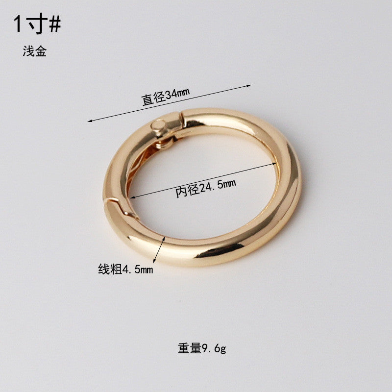 O Ring / Bag Accessories/ Metal Round Buckle/ Open Ring/ Spring Buckle/ Spring O Ring Buckle/ Key Buckle