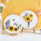Embroidery Kit/ Needlework for Beginner/ Set Sulaman Tangan /DIY cross stitch set / Embroidery Material Kit Flower