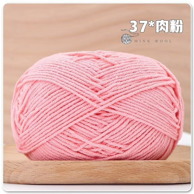 4ply Milk Cotton Hand Knitting/Crochet Cotton Yarn for Scarf/Sweater/Hat Benang Kait Milk Cotton Combed Milk Cotton 精梳棉