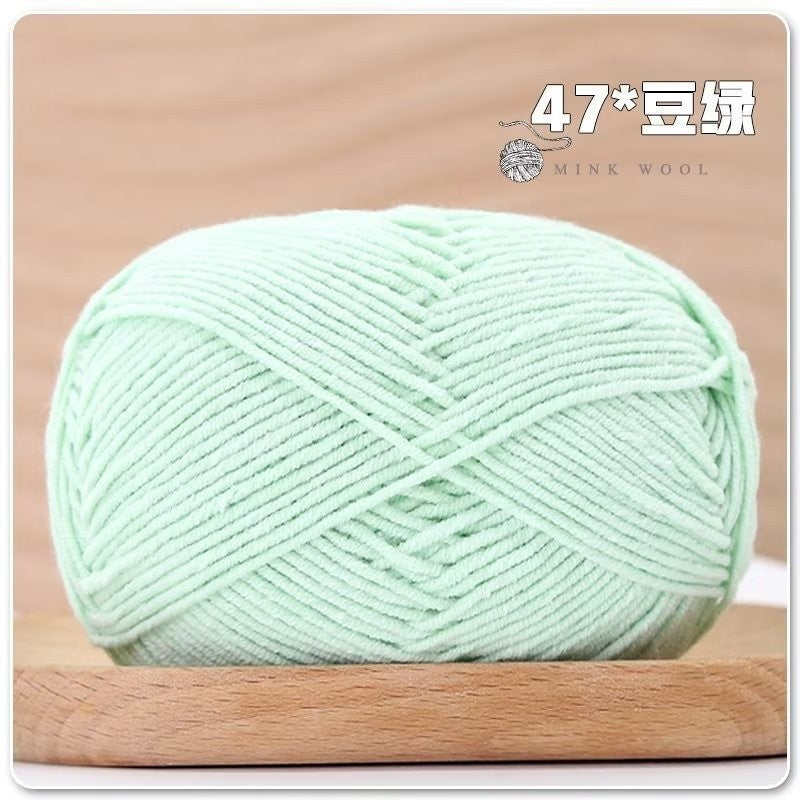 4ply Milk Cotton Hand Knitting/Crochet Cotton Yarn for Scarf/Sweater/Hat Benang Kait Milk Cotton Combed Milk Cotton 精梳棉