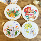 Embroidery Kit/ Needlework for Beginner/ Set Sulaman Tangan /DIY cross stitch set / Embroidery Material Kit Cats