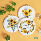 Embroidery Kit/ Needlework for Beginner/ Set Sulaman Tangan /DIY cross stitch set / Embroidery Material Kit Flower