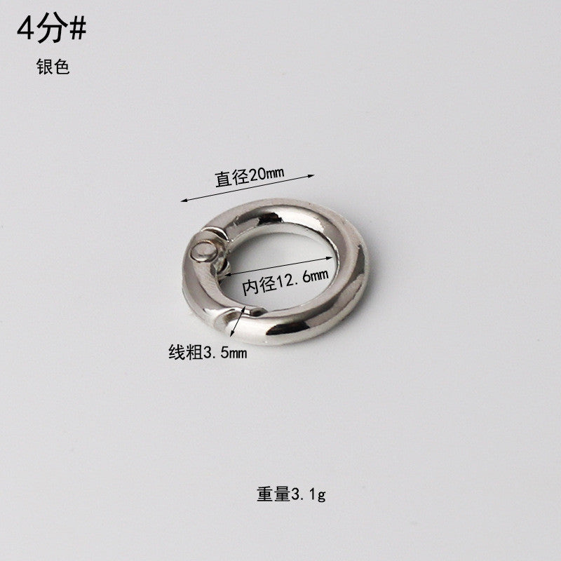 O Ring / Bag Accessories/ Metal Round Buckle/ Open Ring/ Spring Buckle/ Spring O Ring Buckle/ Key Buckle