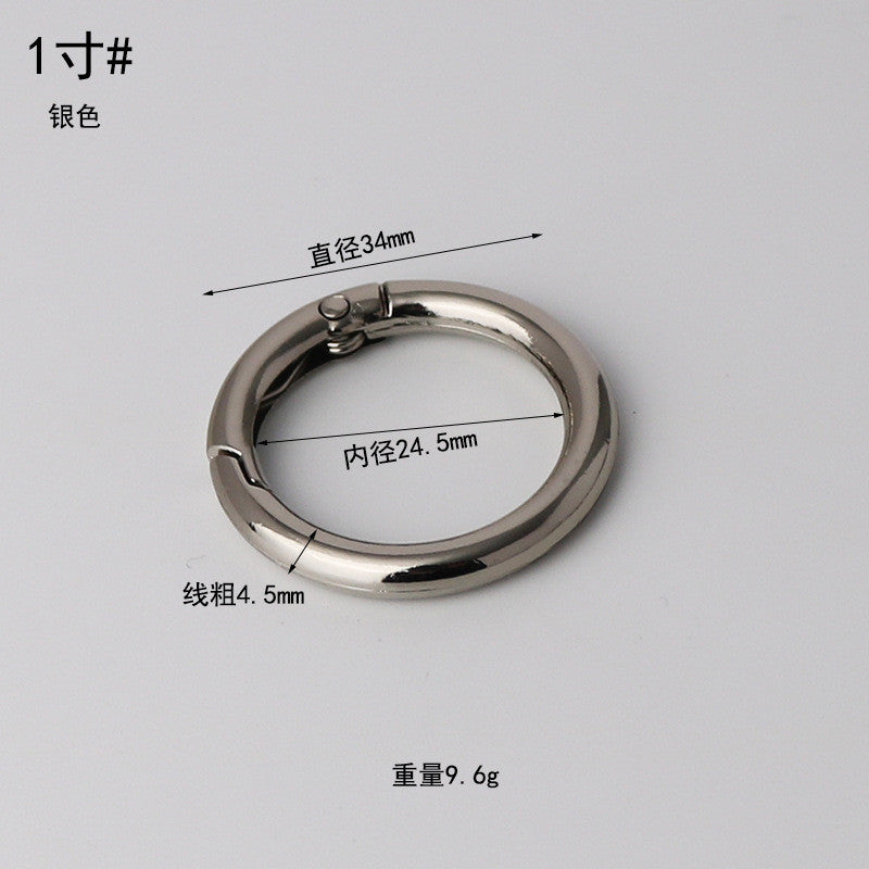 O Ring / Bag Accessories/ Metal Round Buckle/ Open Ring/ Spring Buckle/ Spring O Ring Buckle/ Key Buckle