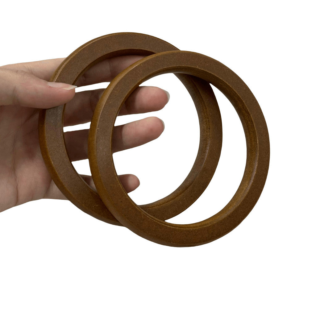 O shape Flat Wooden Handle for Handmade Handbag DIY Tote Purse Pemegang Beg Kayu O Handle