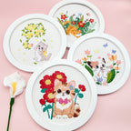 Embroidery Kit/ Needlework for Beginner/ Set Sulaman Tangan /DIY cross stitch set / Embroidery Material Kit Cats