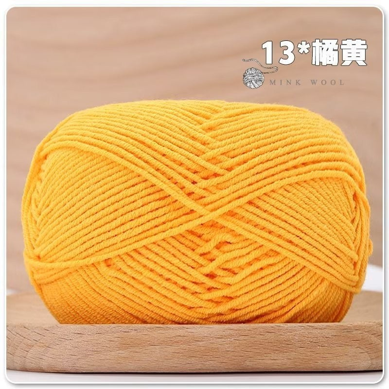 4ply Milk Cotton Hand Knitting/Crochet Cotton Yarn for Scarf/Sweater/Hat Benang Kait Milk Cotton Combed Milk Cotton 精梳棉