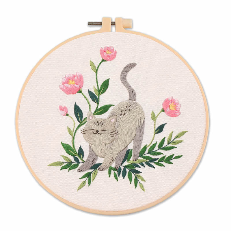 Embroidery Kit/ Needlework for Beginner/ Set Sulaman Tangan /DIY cross stitch set / Embroidery Material Kit Cats