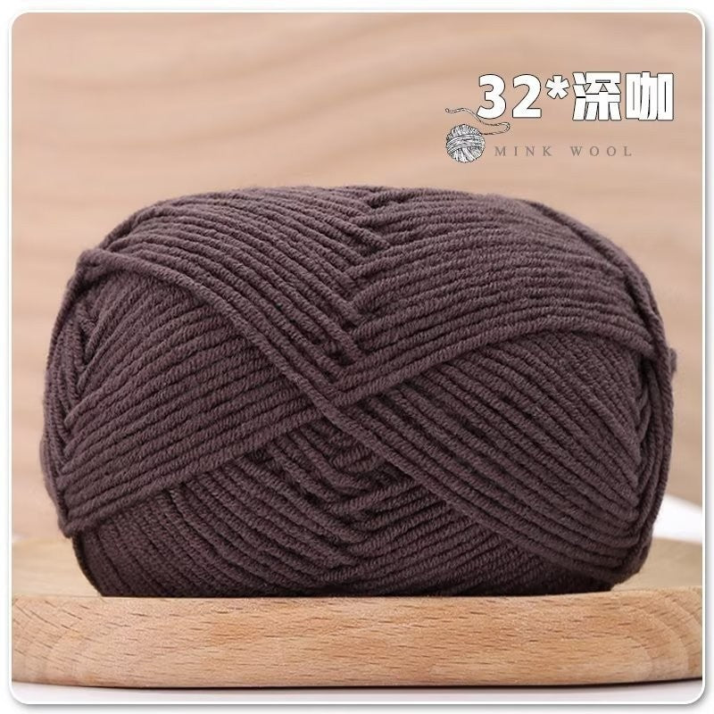 4ply Milk Cotton Hand Knitting/Crochet Cotton Yarn for Scarf/Sweater/Hat Benang Kait Milk Cotton Combed Milk Cotton 精梳棉