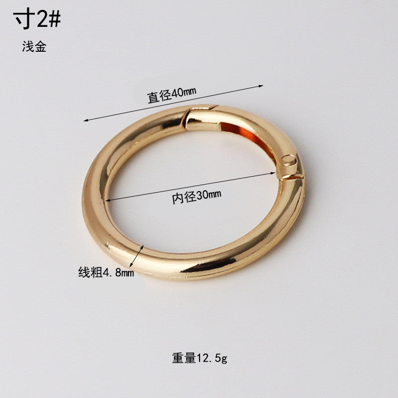 O Ring / Bag Accessories/ Metal Round Buckle/ Open Ring/ Spring Buckle/ Spring O Ring Buckle/ Key Buckle