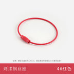 1pcs- Metallic Candy-Colored Painted Steel Wire Key Ring - Keychain- Gelung Gantungan Kunci