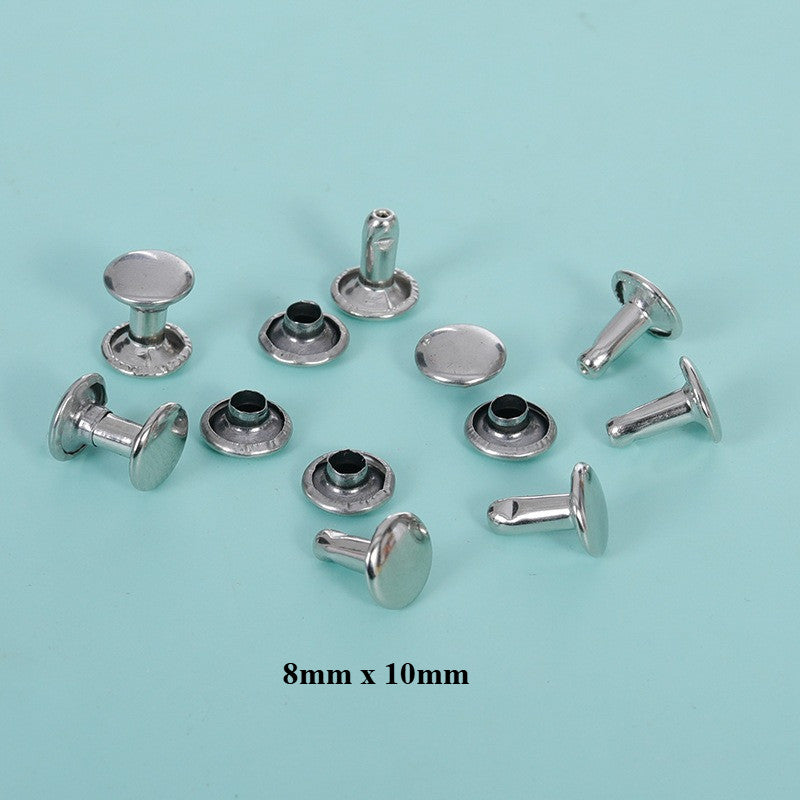 10set Metal Rivets & Screws | Round Studs | DIY Bag & Purse Accessories - Paku Rivet & Skru Logam | Stud Bulat
