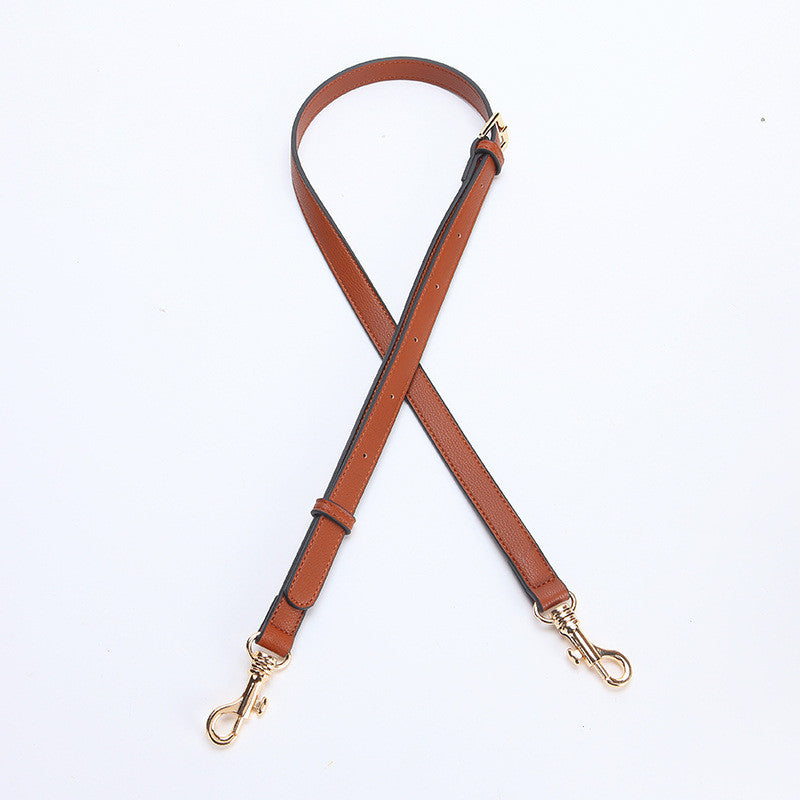 1pc Genuine Leather Bag Strap Adjustable Litchi Texture | Thin Shoulder/ Crossbody Long Strap | Replacement Bag Strap