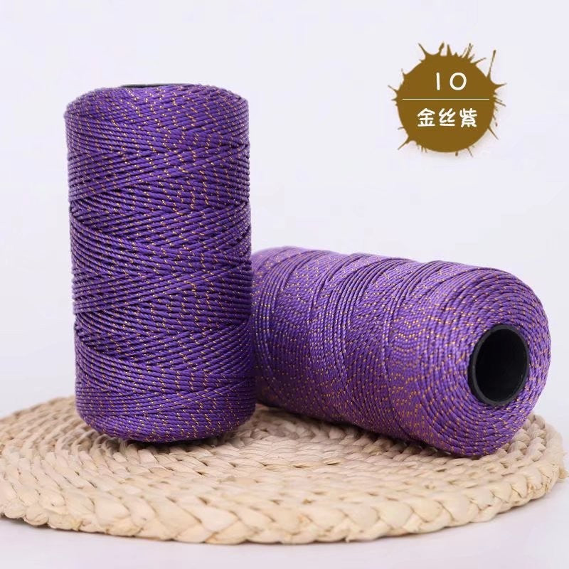 1.5mm Nylon Glitter Yarn | Shiny Nylon Yarn- Benang Kait PP | Multi-Strand Glitter Yarn