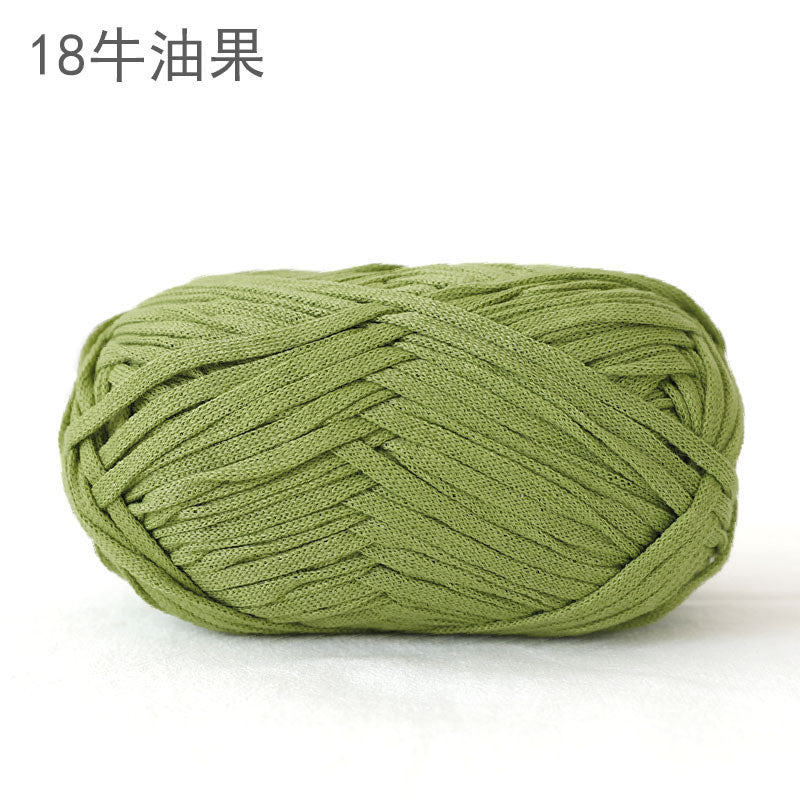 200g Flat Tape Yarn | Polyester Crochet Yarn for Bags & Hats | Ribbon Yarn | Benang Kait Beg
