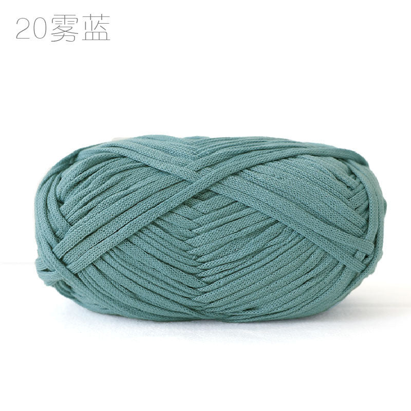 200g Flat Tape Yarn | Polyester Crochet Yarn for Bags & Hats | Ribbon Yarn | Benang Kait Beg