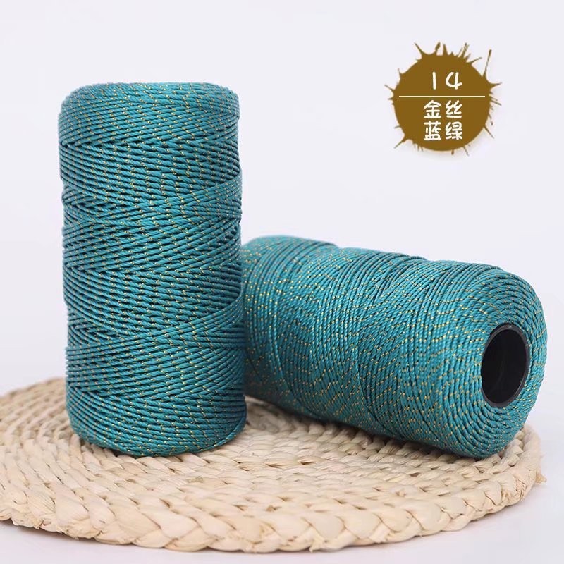 1.5mm Nylon Glitter Yarn | Shiny Nylon Yarn- Benang Kait PP | Multi-Strand Glitter Yarn