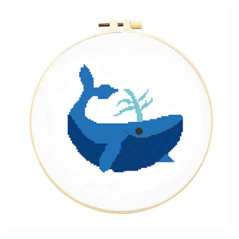 DIY Cross Stitch Kit – Cute Cartoon Wall Hanging | Embroidery | Beginner Practice Kit for Students